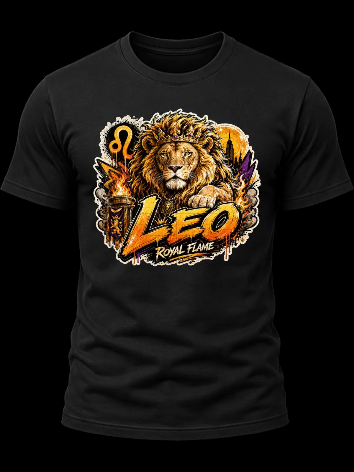 Leo Royal Flame Zodiac Shirt