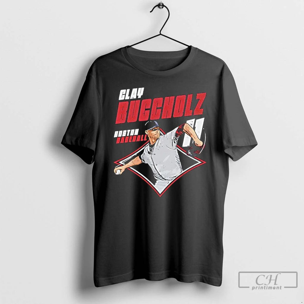 Classic Clay Buchholz 11 Boston Red Sox Swing Diamond T Shirts