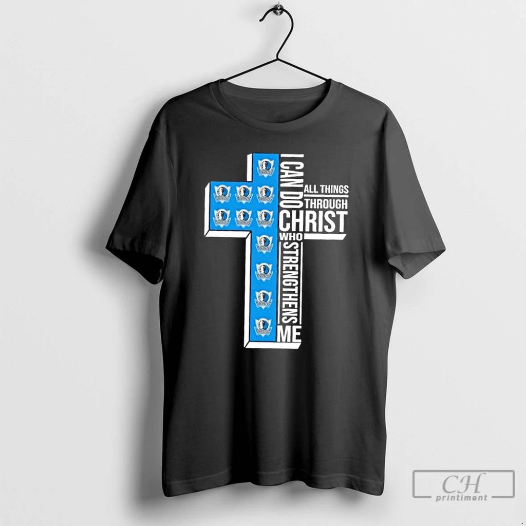Classic I Can Do All Things Through Christ Who Strengthens Me Dallas Mavericks Basketball Cross