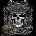 A Fantasy Pirate Skull Mens Cotton T-Shirt Tee Top