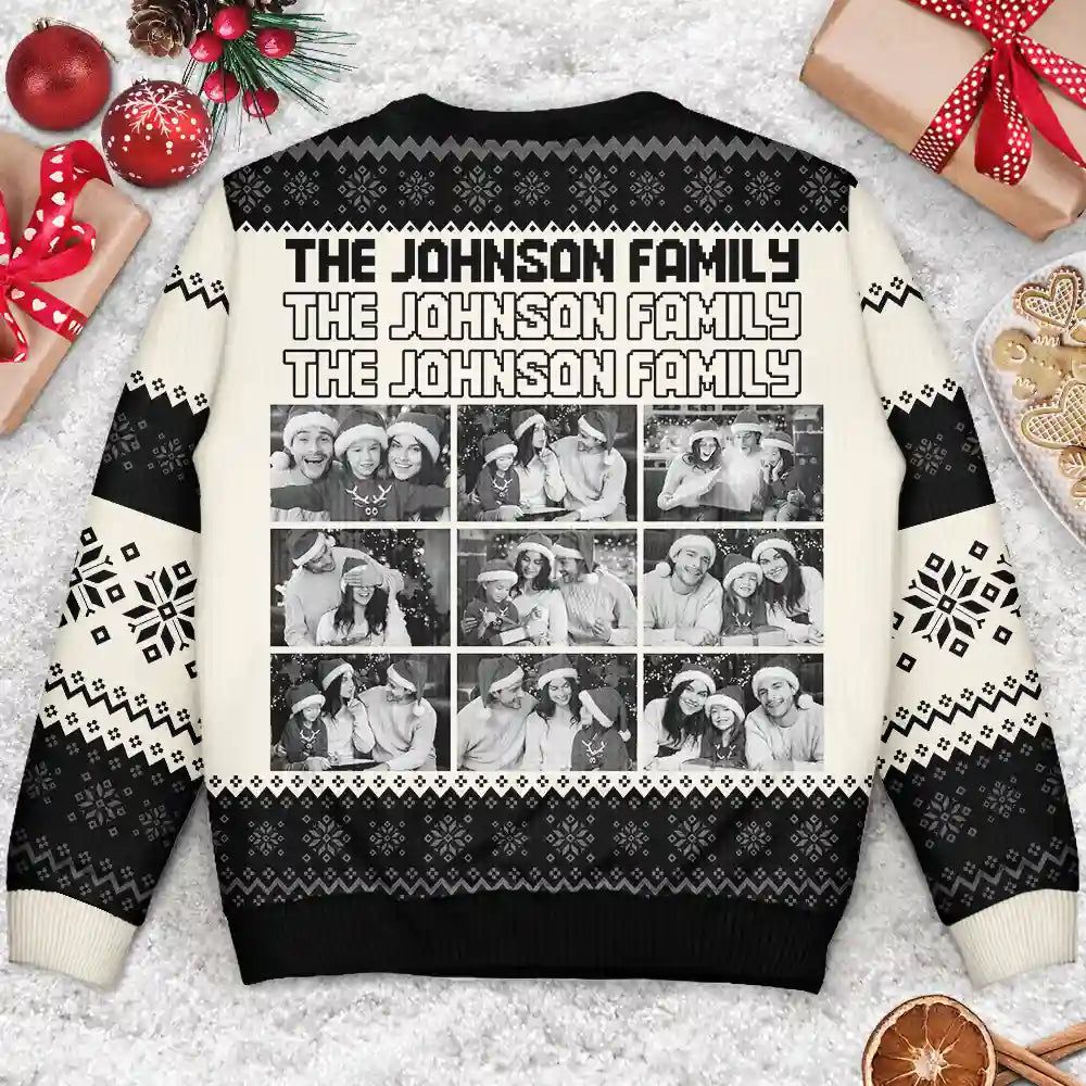 Custom Photo Family Gathering Festive Vibe - Personalized Unisex Ugly Sweater