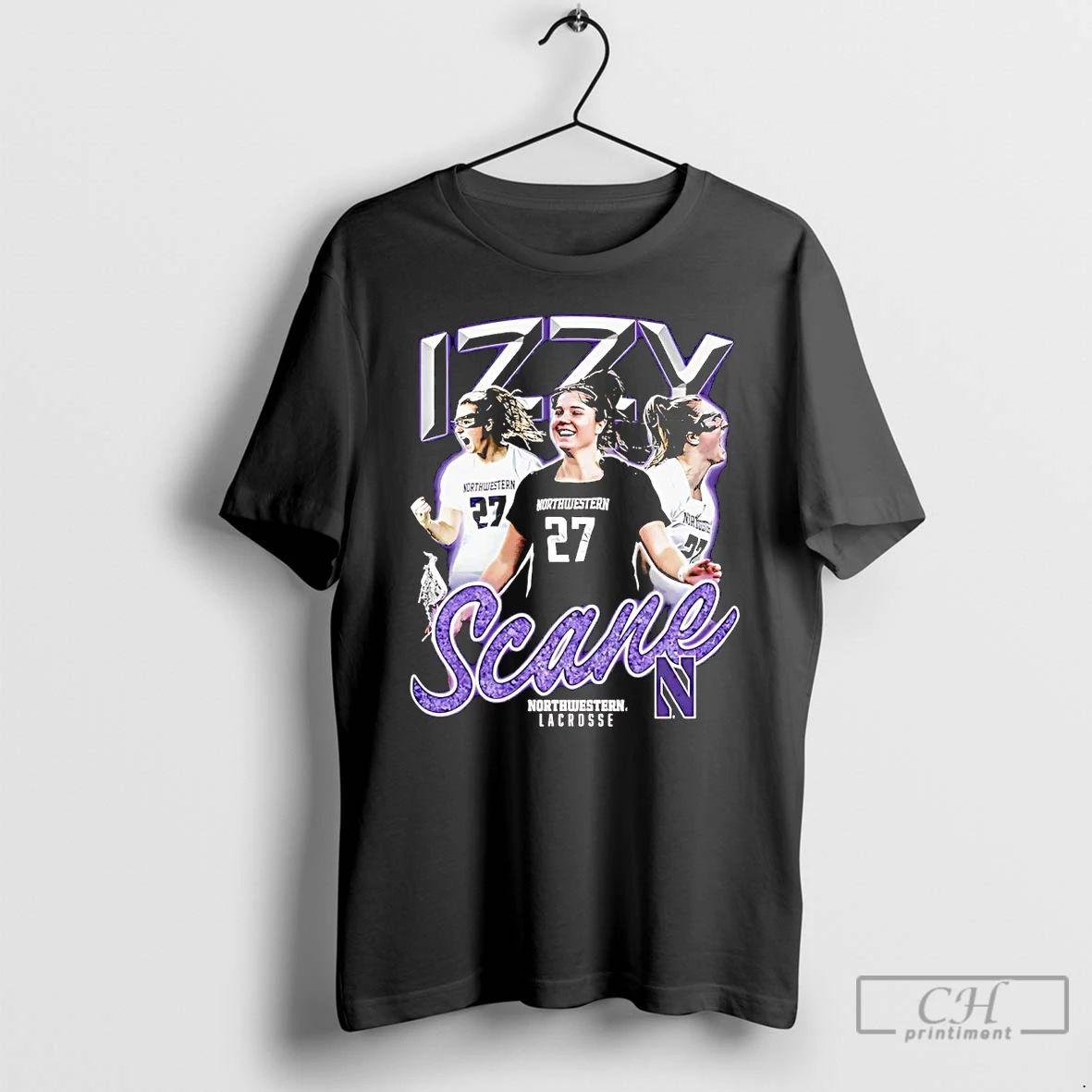 Classic Izzy Scane Portrait Northwestern Wildcats Lacrosse T Shirts