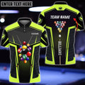 Billiards Shirt Pool Team Polo Custom Name 8 Ball Cue Printed