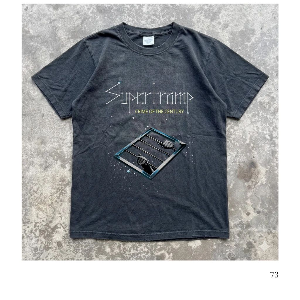 Classic Retro Crime of the Century Album Style Graphic T Shirt Vintage Unisex Co