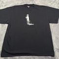 Vintage F*cking Awesome T-Shirt Mens XL Black Cotton Everyday Wear Retro 90s
