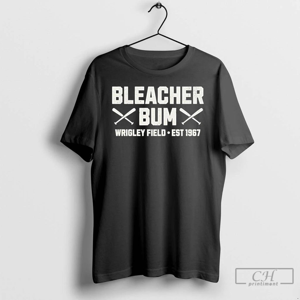 Classic Chicago Cubs Bleacher Bum Wrigley Field Est 1967 T Shirts
