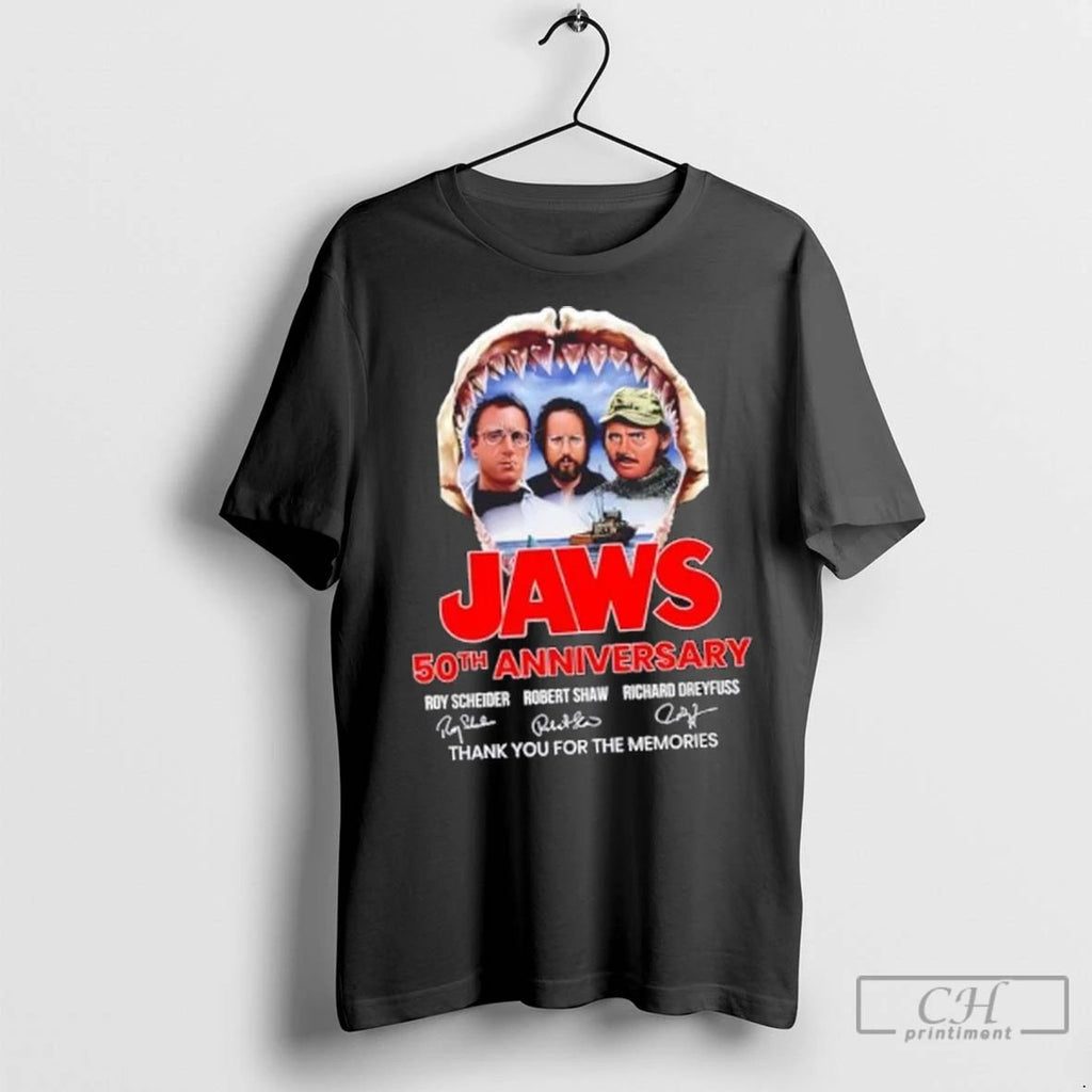 Premium Jaws 50th Anniversary Roy Scheider Robert Shaw Richard Dreyfuss Signatures