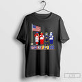 Classic Indianapolis City Sports Mascot Front Of An American Flag