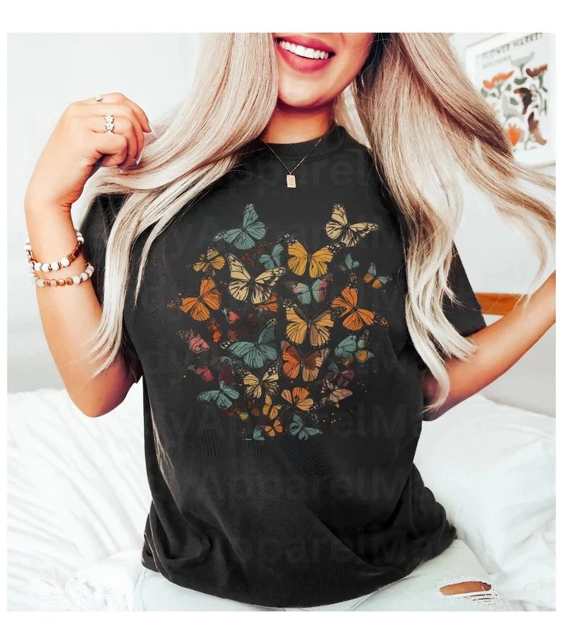 Vintage Boho Butterfly Comfort Tee
