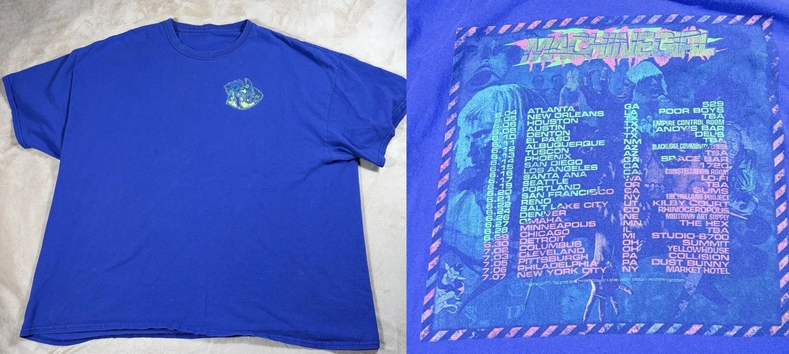 Rare Machine Girl 2019 US Summer Tour Band shirt Blue Color  NI2315