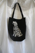 Labrador Dad Tote Bag 16in Black Canvas Dog Lover Gift Lab Retriever Reusable