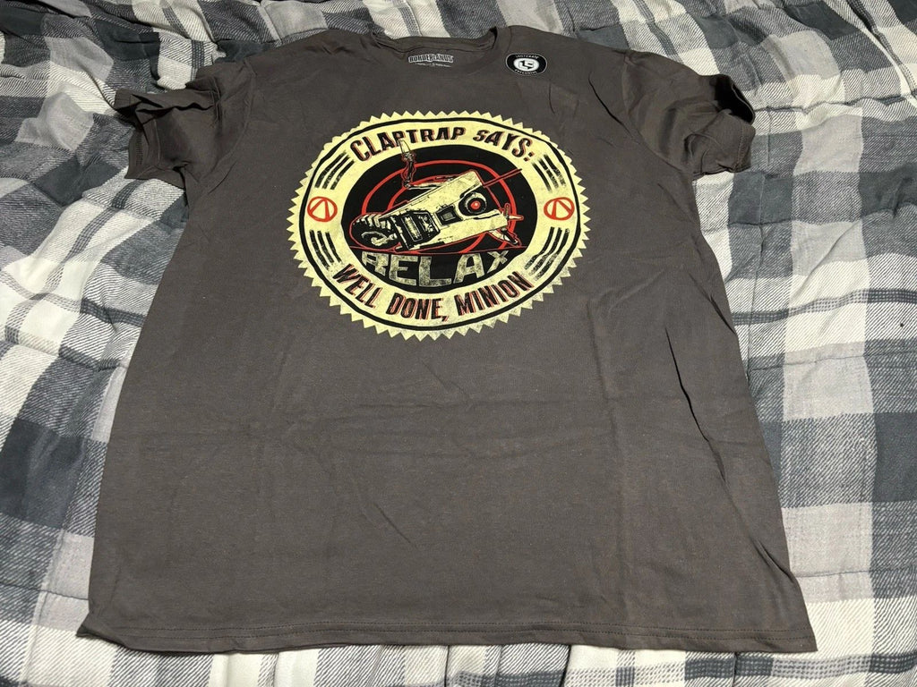 Borderlands Video Game Promo Claptrap Official Well Done Minion Adult T-Shirt XL