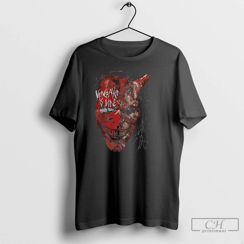 Classic The Black Phone2 Vengeance Is Mine Scary Mask Halloween T Shirts