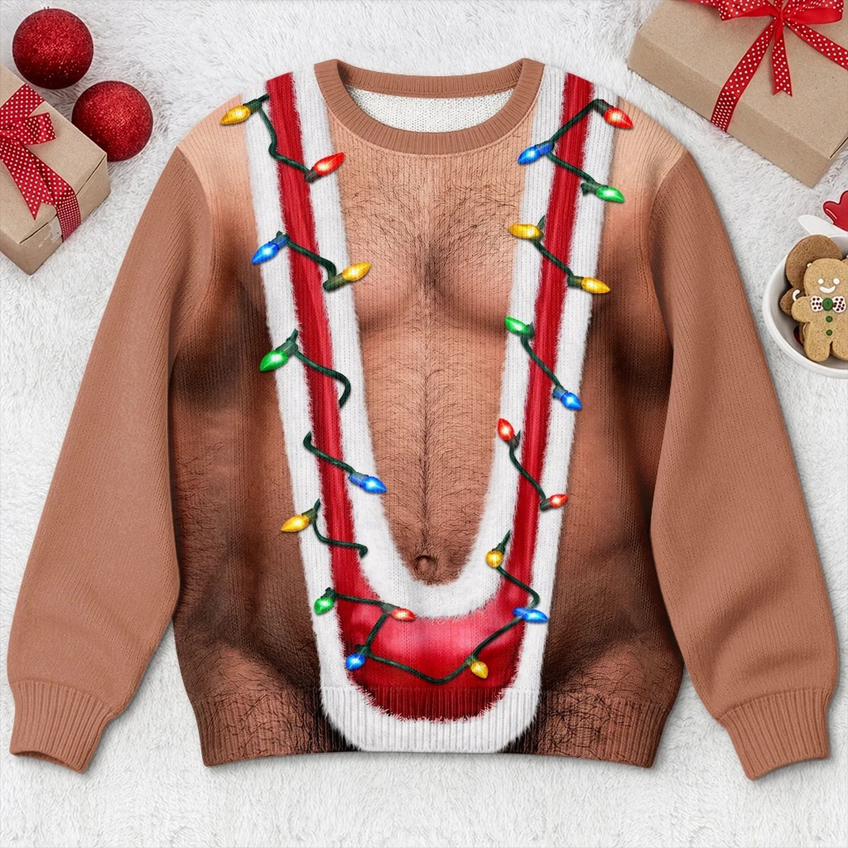 Custom Funny Patriotic Ugly Sweatshirt - Personalized Christmas Birthday Gifts For Men - Unwrap The Magic Inside Today
