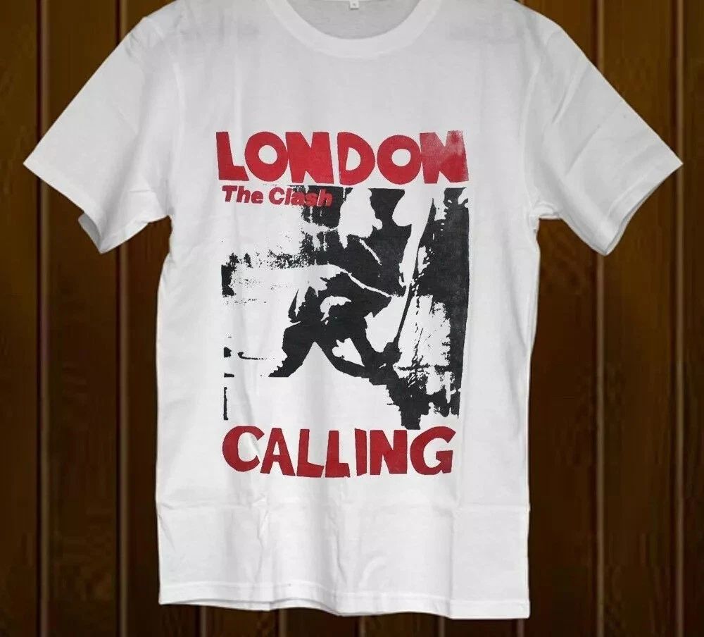 THE CLASH LONDON CALLING CottonTour COncert White Men S-234XL T-shirt