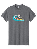 Surfing-Wolf-6 Mens Graphic Tee, 100% Cotton, Casual Summer Wear