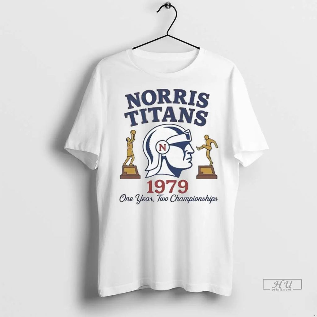 Officials Norris Titans 1979 One Year Two Championships Two Trophies Ladies T Shirts
