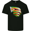 Curled Zimbabwe Flag Zimbabwean Day Football Mens Cotton T-Shirt Tee Top