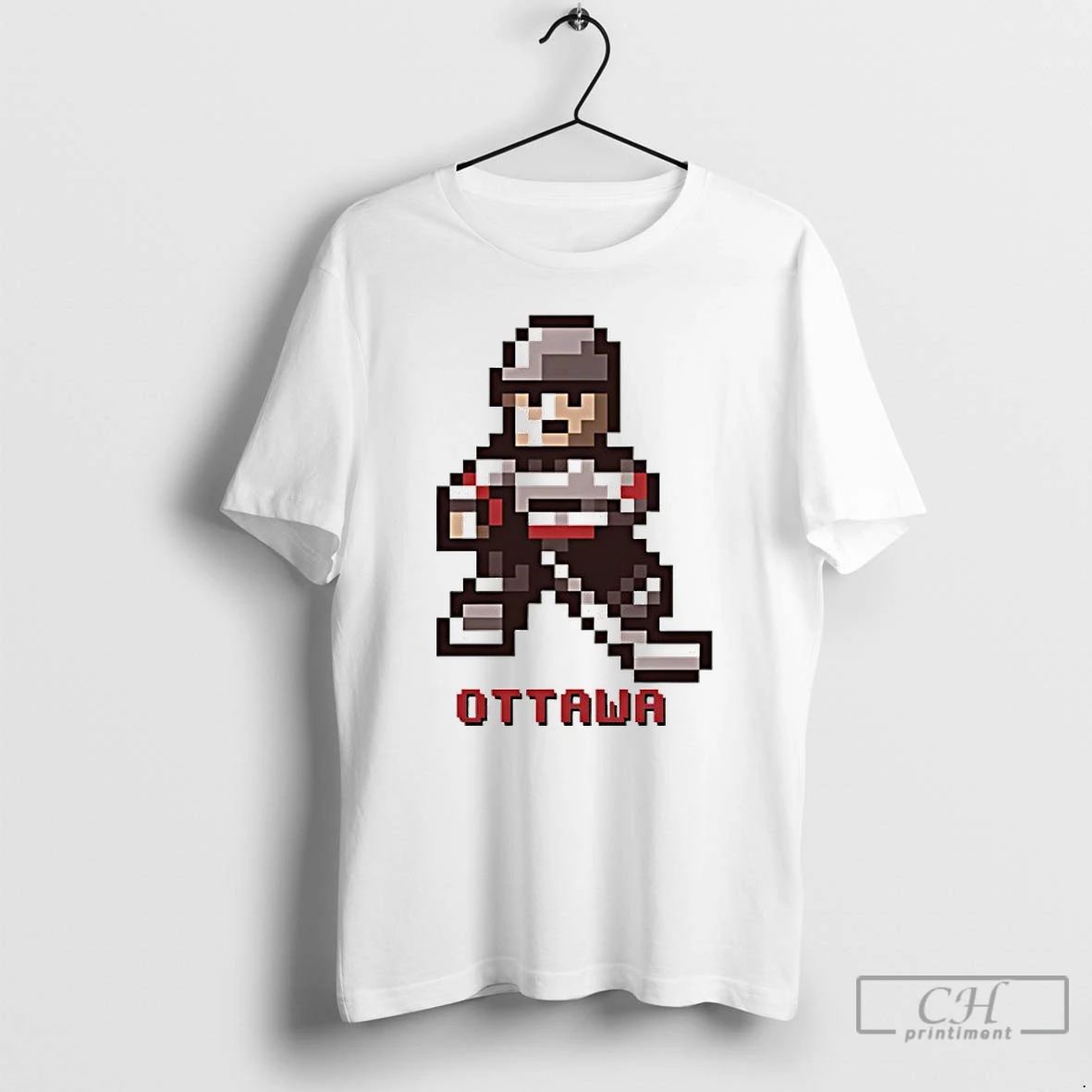Classic Ottawa Senators Hockey 8 Bit Retro Baller T Shirts