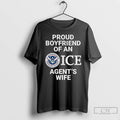 Classic Proud Boyfriend Of An Ice Agents Wife Logo T Shirts