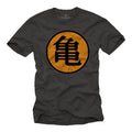COOL COMIC MENS NERD T SHIRT WITH ANIME CHINA SYMBOL- SHORT SLEEVE MANGA TEE