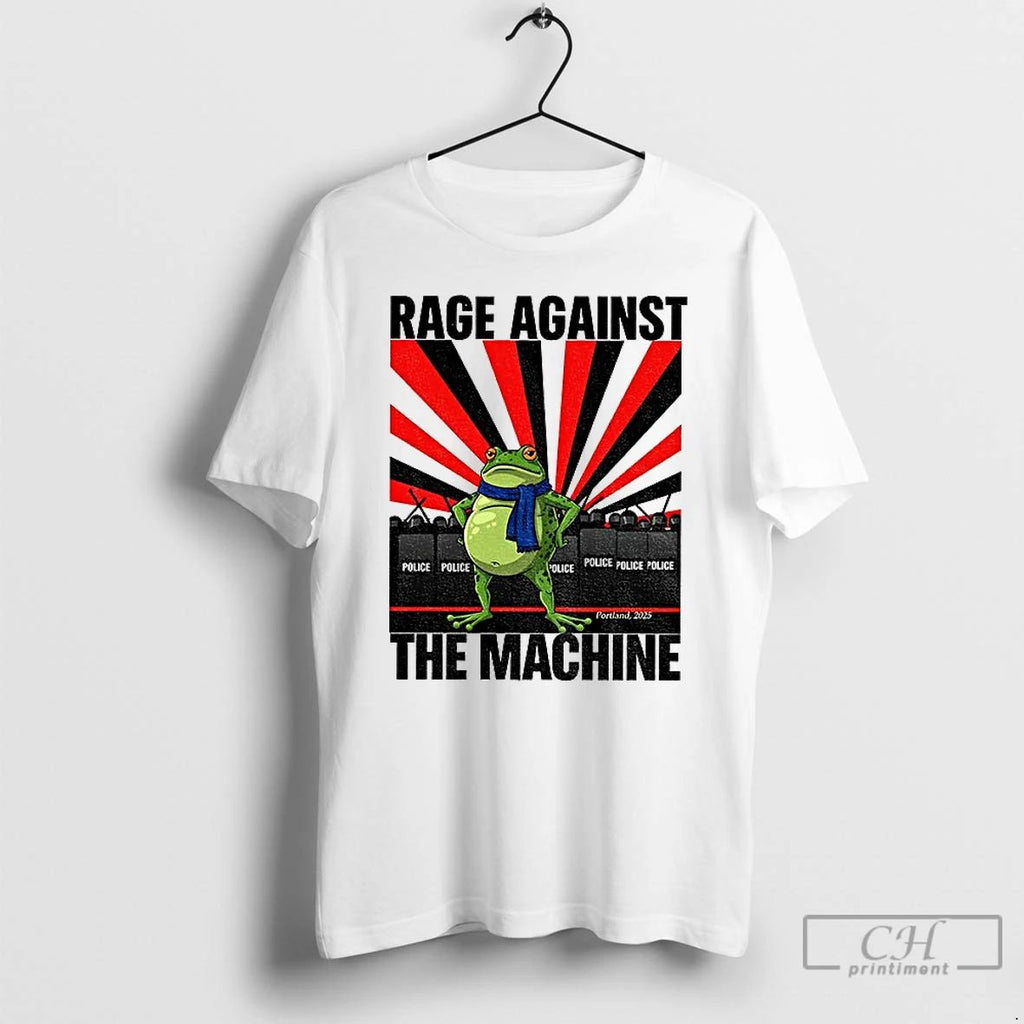 Classic Portland Frog Rage Against The Machine Police Anti Trump Vintage T Shirts