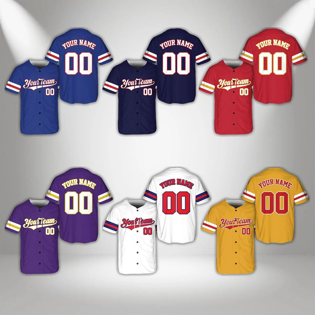 Customized Baseball Jersey Shirt Group Matching Jersey Team Sport Jersey For Men