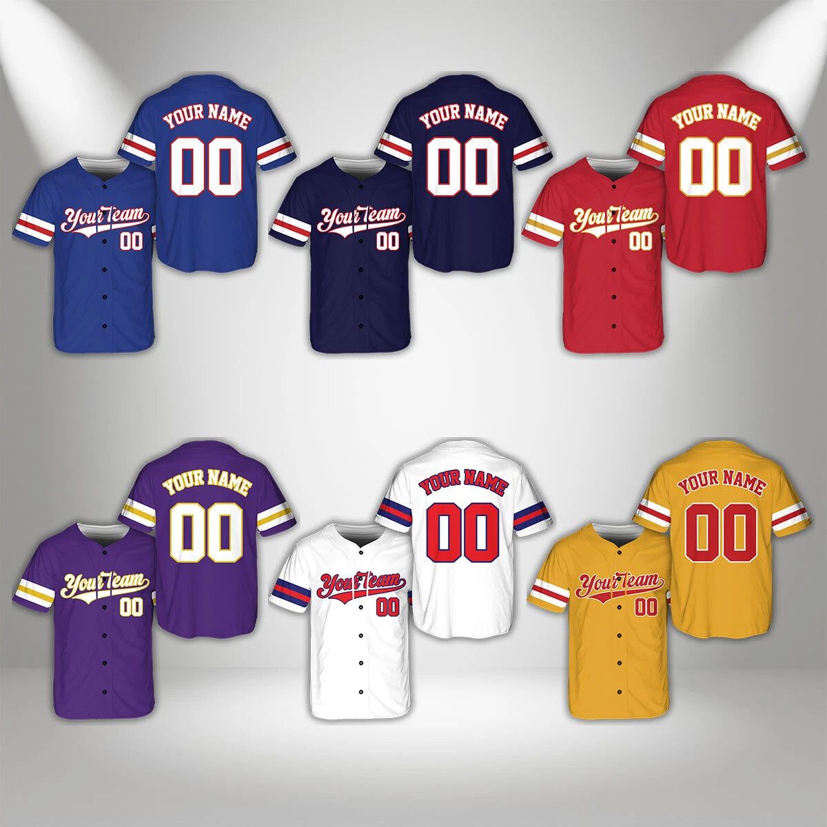 Customized Baseball Jersey Shirt Group Matching Jersey Team Sport Jersey For Men