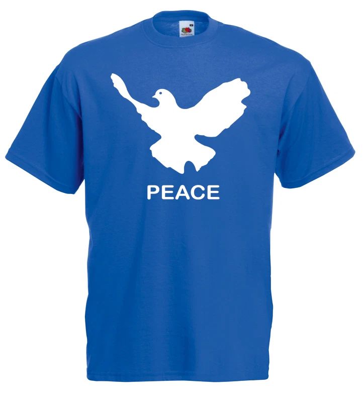 PEACE Dove of Peace T-Shirt, Royal Blue