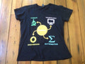STEMinist Feminist Nerd Science Technology Math Black 100% Cotton T-Shirt XL 44"