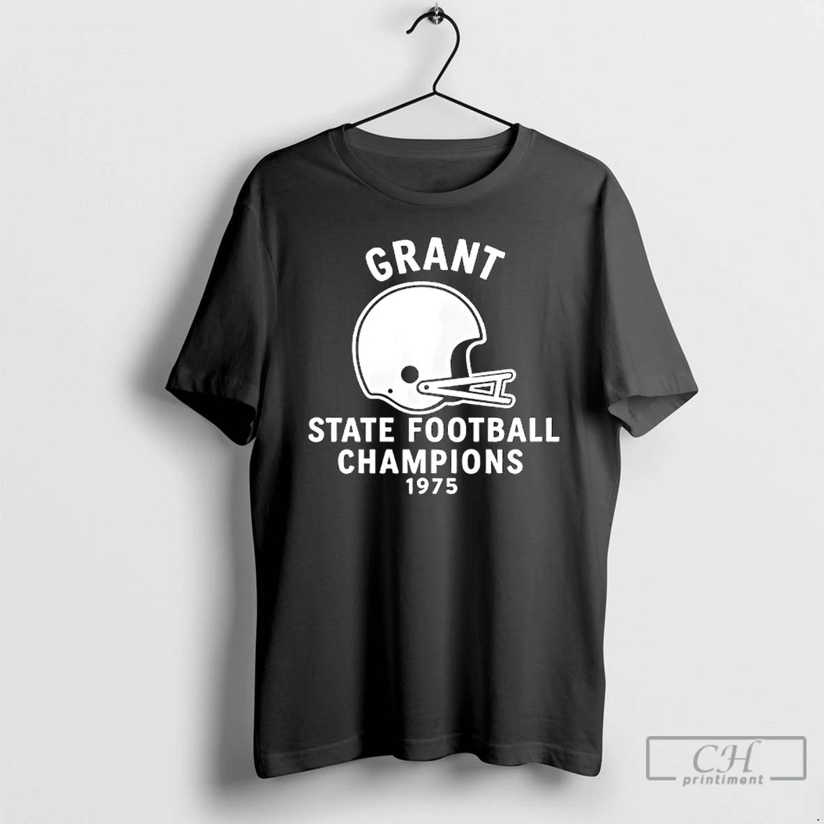 Premium Grant State Football Champions Of 1975 Helmet T Shirts