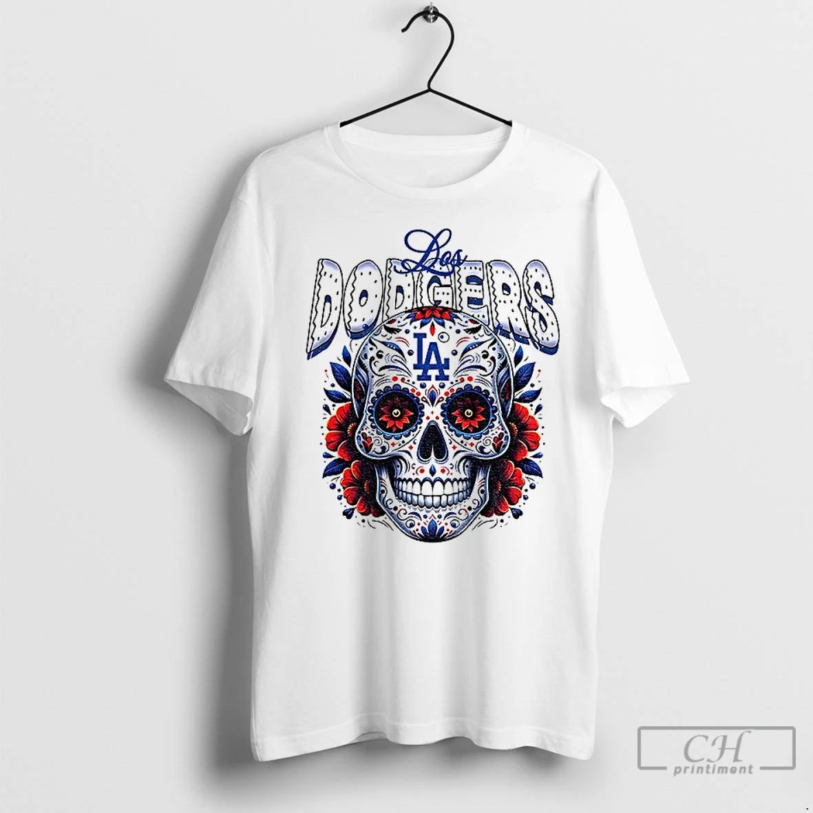 Classic Dodgers Sugar Skull Dia De Los Muertos Los Angeles Dodgers Mlb Baseball 2025