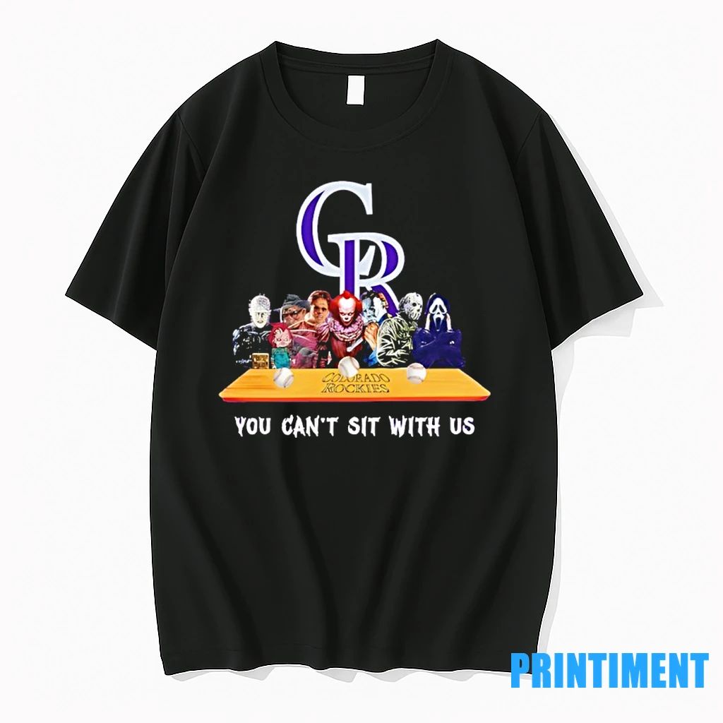 Horror Movie Characters You Cant Sit With Us Colorado Rockies Halloween Tshirts Sweater