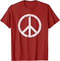 Vintage Peace Sign White Distressed For Everyone Unisex T-Shirt