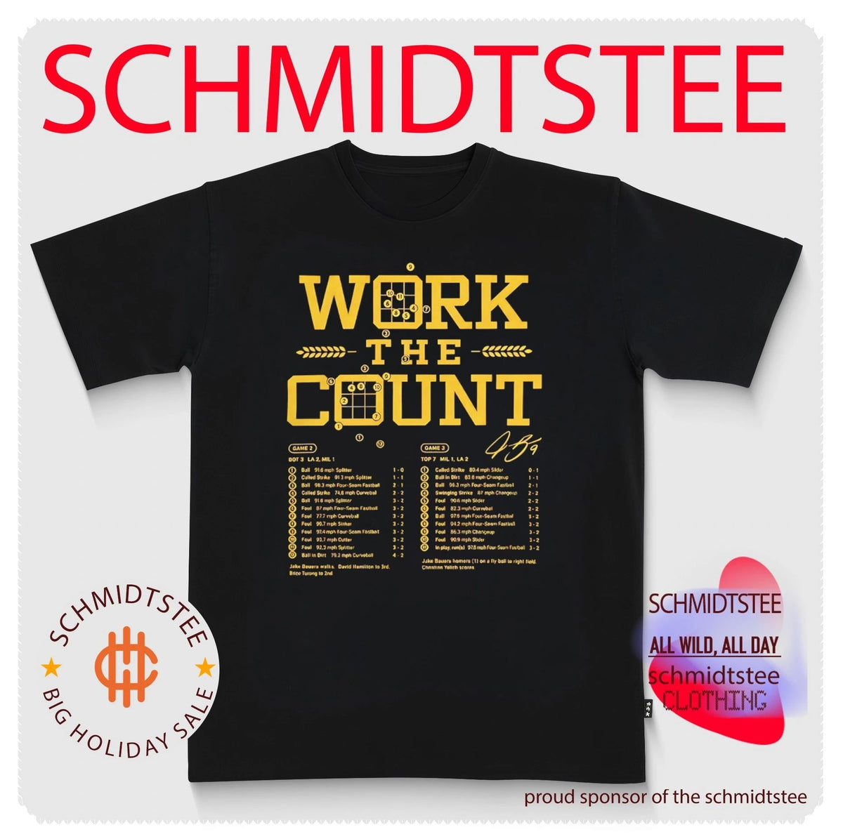 Milwaukee Brewers Work The Count JB9 Jake Bauers Baseball Pitch At Bat Breakdown shirt