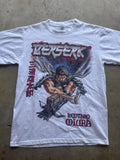 Guts Berserk Anime 90s Retro style White T shirt Classic style tee.