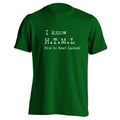 I Know Html Geek  Nerd  Humor Funny Forest Green Basic Men's T-Shirt