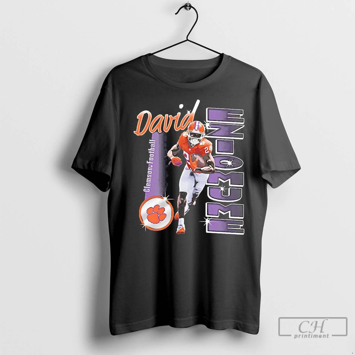 Premium David Eziomume Portrait Running Clemson Football