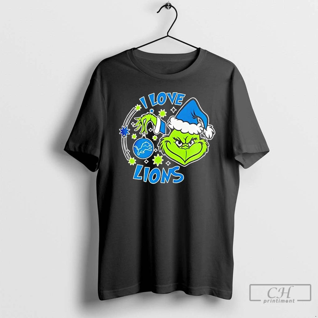 Classic Grinch I Love Detroit Lions They Hate Us Because They Aint Us 2 Sided