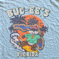 Buc-ee's Florida Surfing Beaver Men's Light Blue Cotton T-Shirt XL Regular Fit