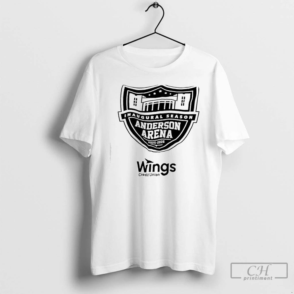 Premium Wings Anderson Arena Inaugural Season 2025 2026 Logo T Shirts
