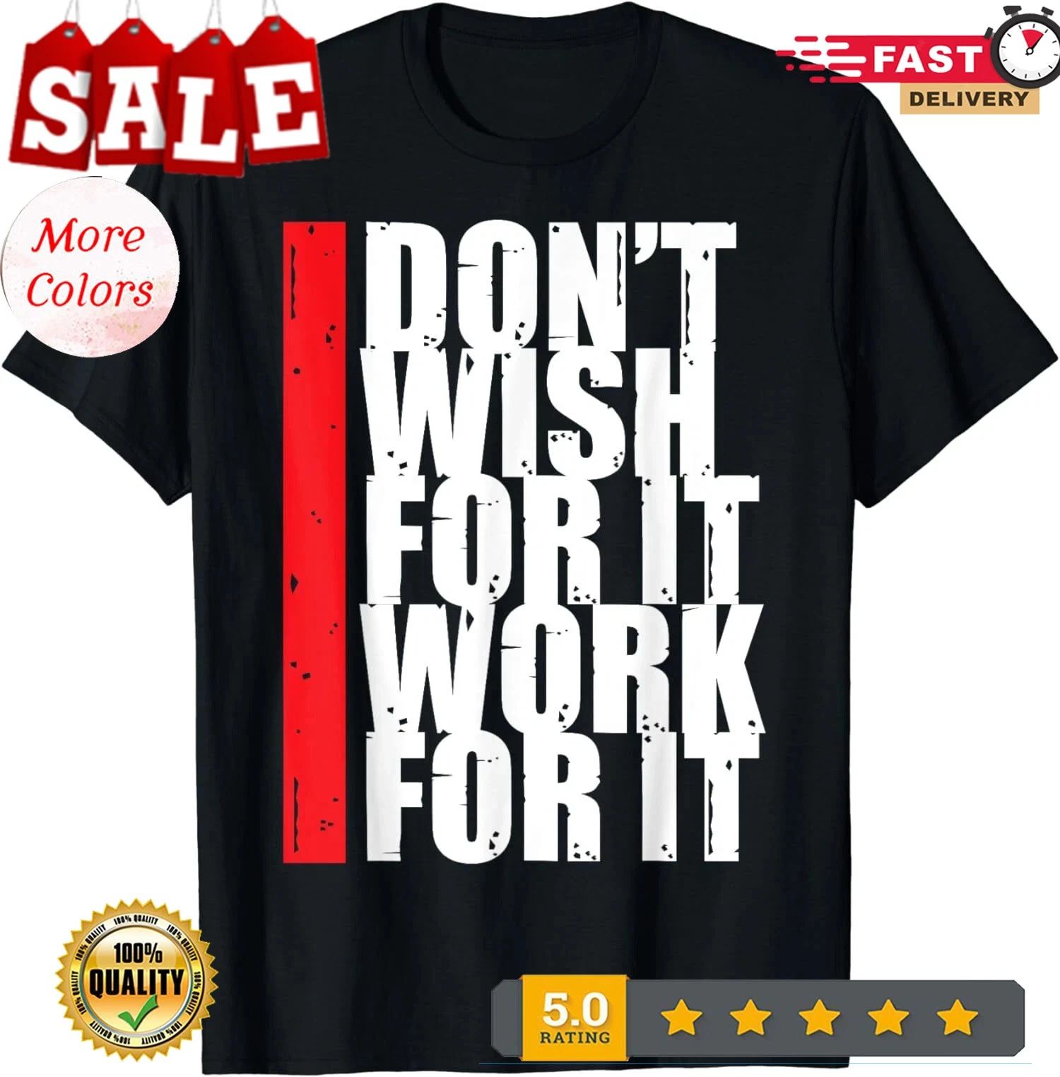 Work Harder Motivation Fitness Gym Inspiration Gift Unisex T-Shirt
