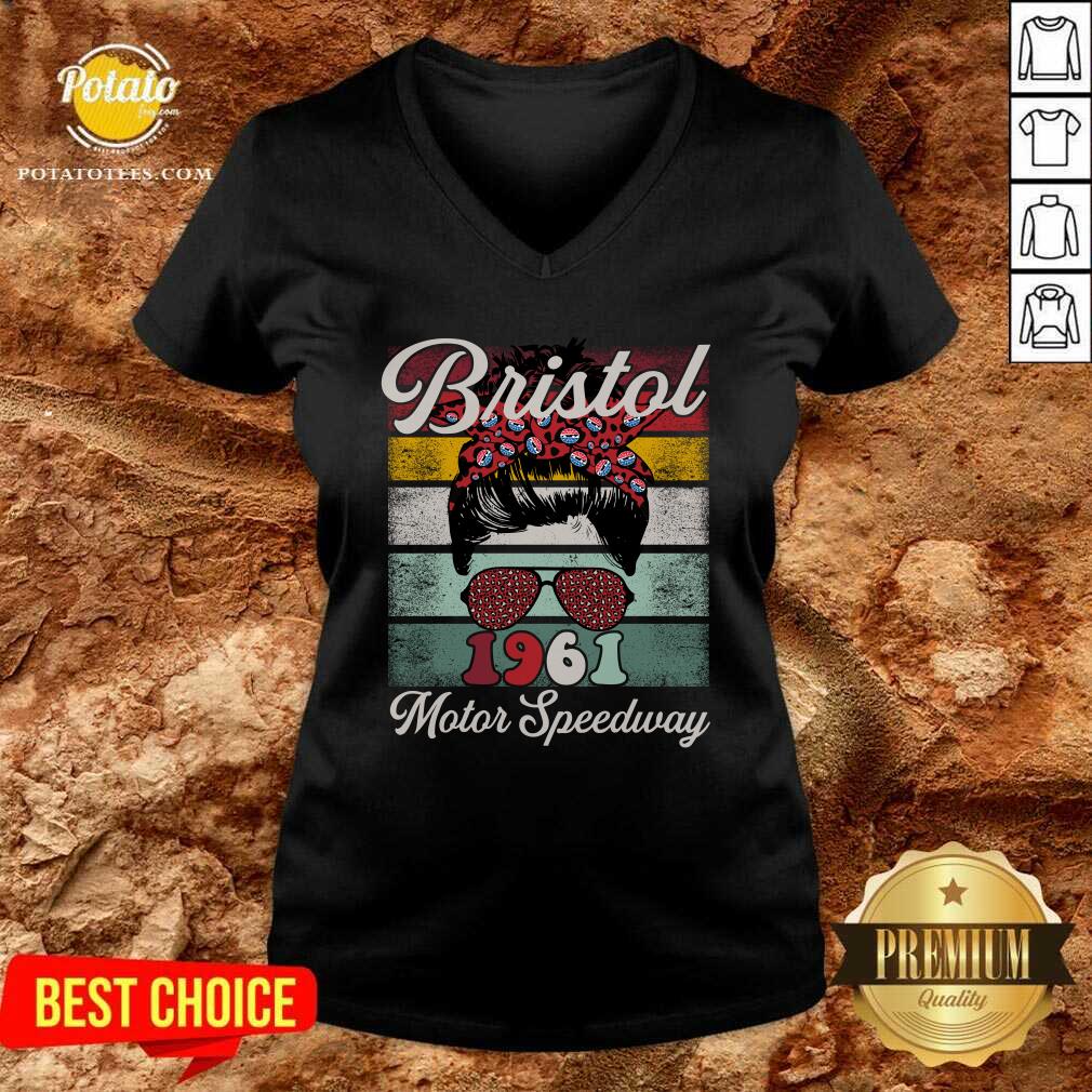 Bristol Motor Speedway Ladies Vintage Messy Bun T-shirt