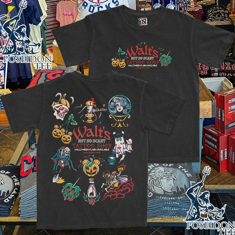 Walt’s Not So Scary Tattoo Shop Halloween Variant T-shirt