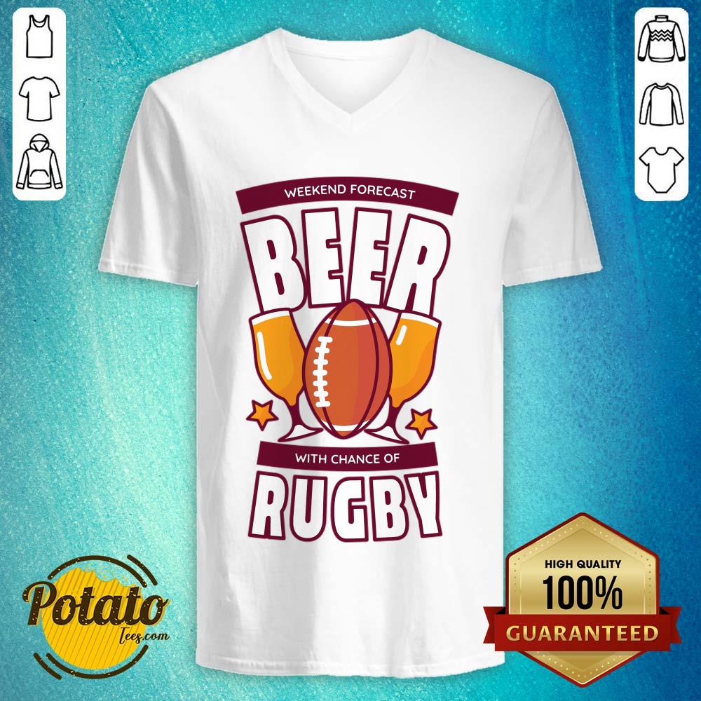 Weekend Forecast Beer With Chance Of Rugby Shirt