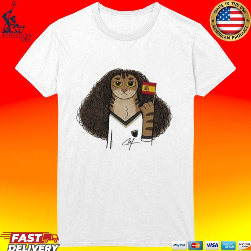 Curly Hair Cucurella Football Cat Meme T-shirt