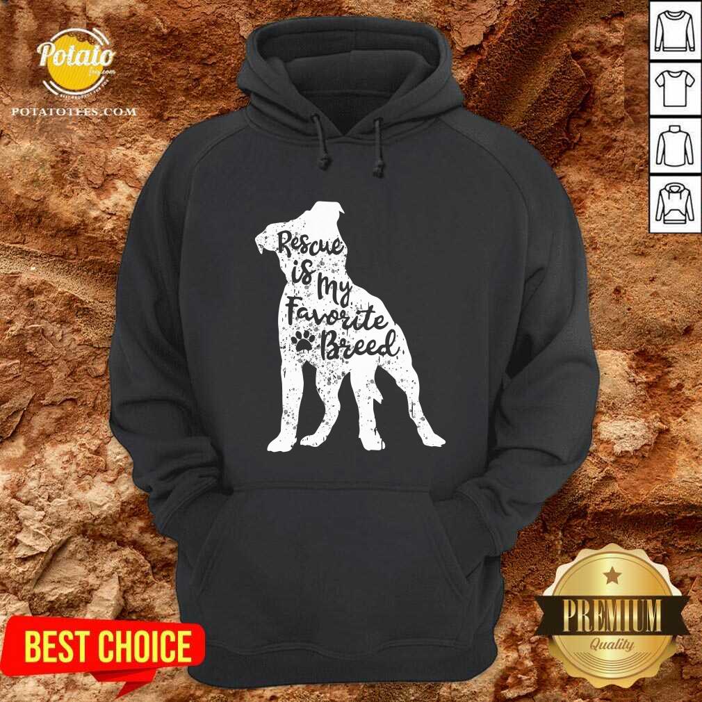 Women’s Rescue Is My Favorite Breed Pitbull Dog Pit Bull Mom Gift Shirt