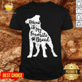 Women’s Rescue Is My Favorite Breed Pitbull Dog Pit Bull Mom Gift Shirt
