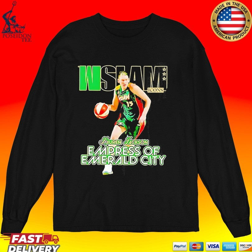 Wslam Storm Icons Lauren Jackson Empress Of Emerald City T-shirt